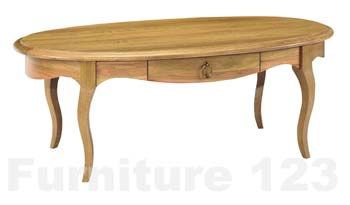 Amore Solid Oak Oval Storage Coffee Table