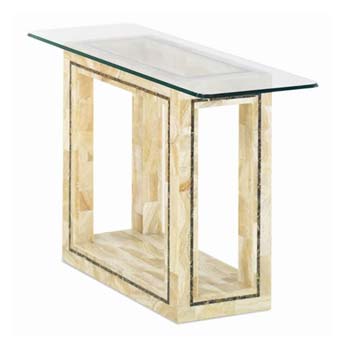 Athens Rectangular Glass Console Table in