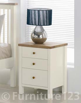 Atlantis Two Tone 3 Drawer Bedside Chest