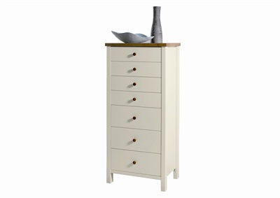 Atlantis Two Tone 7 Tall Drawer Chest Small