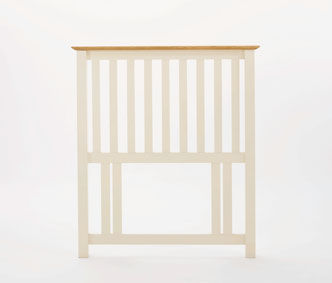 Alaska 3ft Single Ivory/Oak Wooden Headboard