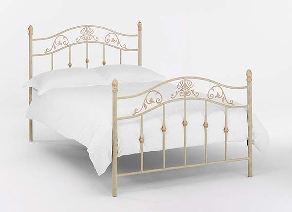 Bentley Designs Beds Angelica 5ft Kingsize Fossilstone/Gold Bedstead
