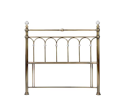 Clearance - Krystal Kingsize Headboard in Brass