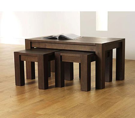 Bentley Designs Clearance - Lyon Walnut Nest of Coffee Tables