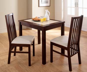 Hudson 2 Seater Table with 2 Slat Back Chairs