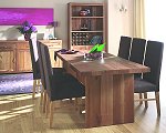 Bentley Designs Izmir Dining Table with 6 Brown
