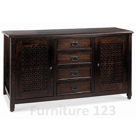 Bentley Designs Jafar Mango 2 Door 4 Drawer Sideboard - WHILE