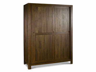Bentley Designs Lyon Walnut Large Sliding Door Wardrobe Small