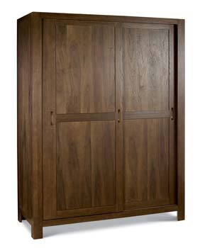 Bentley Designs Lyon Walnut Sliding Door Large Double Wardrobe