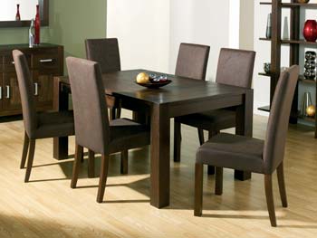 Lyon Walnut Small End Extension Dining Table