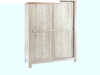 Lyon Washed Oak Large Sliding Door Wardrobe
