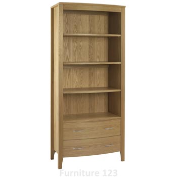 Modena 3 Shelf 2 Drawer Bookcase