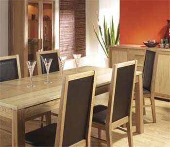 Montana Dining Set with Oak Framed Chairs