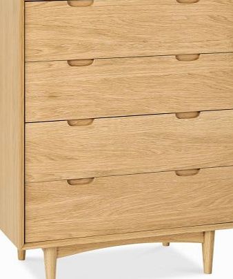 Bentley Designs Orbit 4 Drawer Chest in Oak