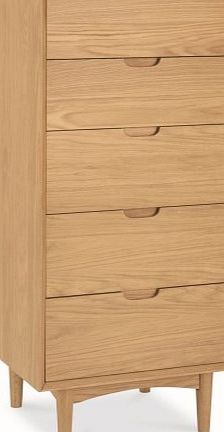 Bentley Designs Orbit Tall 5 Drawer Chest in Oak