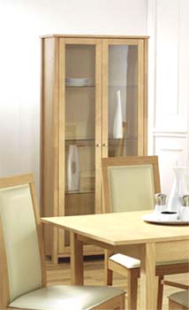 Riga Maple Double Display Cabinet