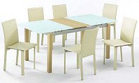 Bentley Designs Vitrina dining table with 6