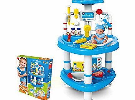  DOCTOR PLAY STATION SET CHILDRENS ROLE PRETEND MEDICAL KIT PLAY TOY