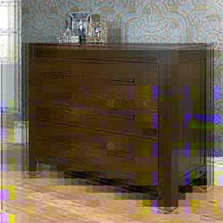 Bentley Lyon Walnut 3 Drawer Wide Chest