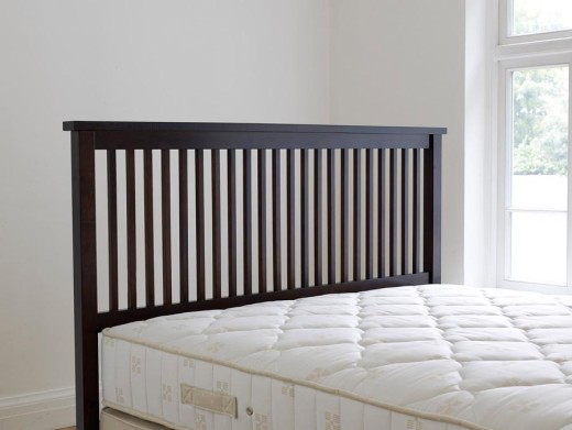 Bentley Single Atlantis Headboard - Mahogany Finish - Dark