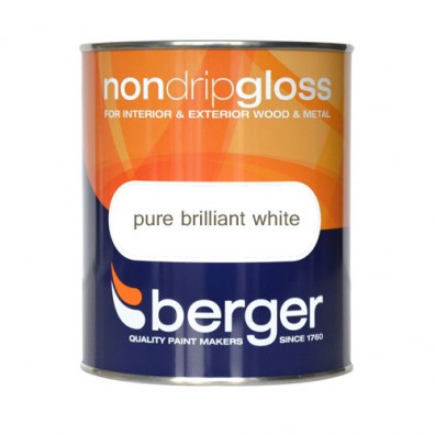 Berger Non Drip Gloss White 750ml 5089604
