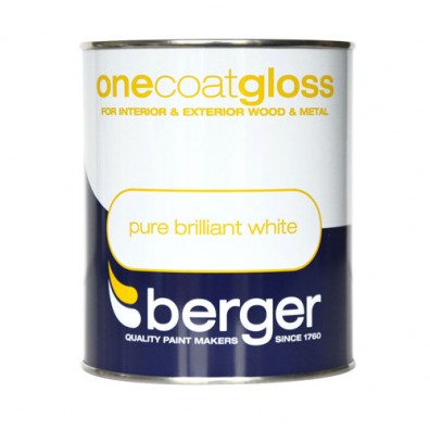 Berger One Coat Gloss White 750ml 5089612