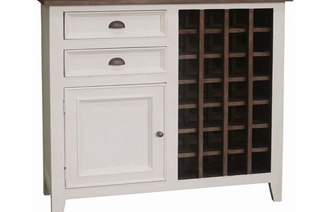 Bergere Painted Sideboard with Wine Rack 1038.003