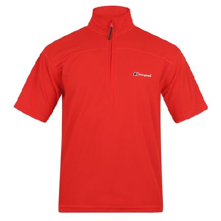 Berghaus Mens Short Sleeve Zip Tech T-Shirt