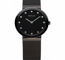 Bering Time Ladies Ceramic Grey Mesh Watch