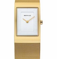 Bering Time Ladies Gold Mesh Watch