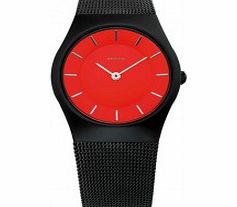 Red Black Mesh Watch