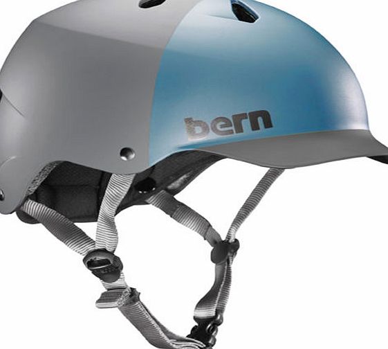 Bern Mens Bern Watts EPS Helmet - Matte Blue Hatstyle