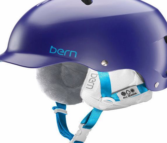 Bern Womens Bern Lenox Helmet - Satin Midnight Blue
