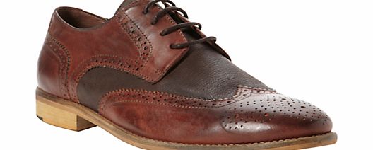 Bertie Aston 2-Tone Brogue Derby Shoes, Brown