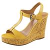 bertie T-Bar Cork Wedge Sandals