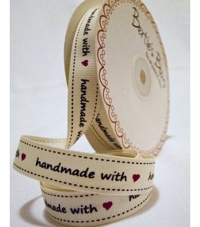 Berties Bows Grosgrain Ribbon Handmade with Love 16mm on a 3m roll