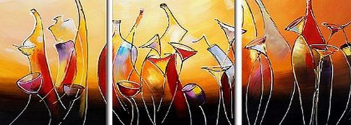 Best Art Hand-Painted Promotion High Quality Framed on the Back Oil Wall Art Dance Glass Home Decoration Abstract Landscape Oil Painting on Canvas