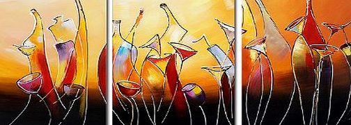 Best Art Hand-Painted Promotion High Quality Framed on the Back Oil Wall Art Dance Glass Home Decoration Abstract Landscape Oil Painting on Canvas
