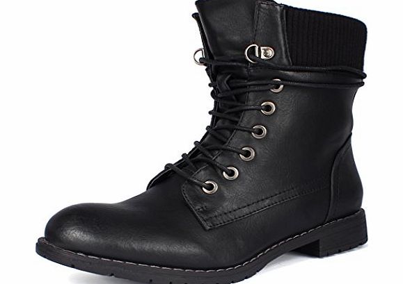 best-boots Ladies Boots Womens Shoes Lace-Up Combat warm lining