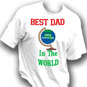 best Dad In The World T-Shirt (Large)