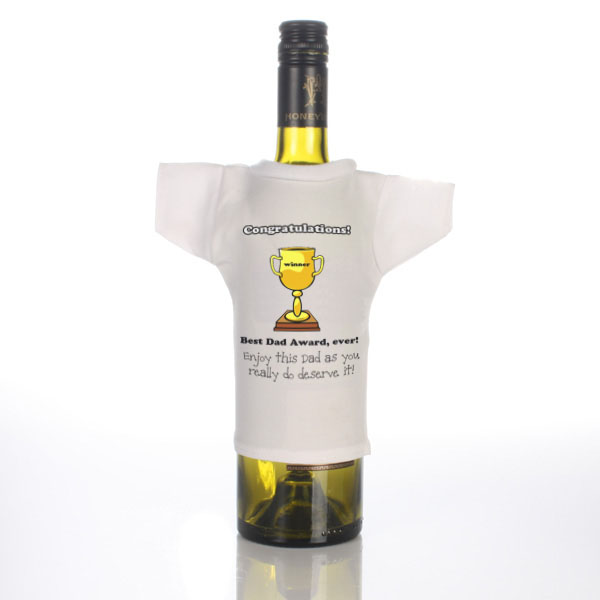 BEST Dad Personalised Wine Bottle T-Shirt