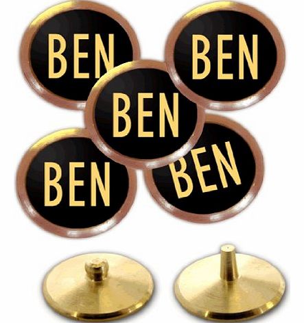 Best Impressions Personalised Golf Ball Markers (Gold on Black)