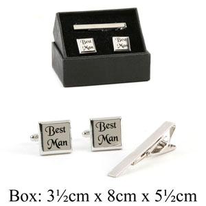 Man Cufflinks Tie & Pin Set