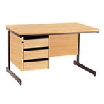 BEST Selling Budget 123cm Desk Without Cable Ports-Beech
