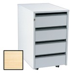 BEST Selling Budget 67cm 4 Drawer Mobile Pedestal-Beech