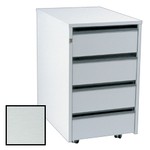BEST Selling Budget 67cm 4 Drawer Mobile Pedestal-Light Grey