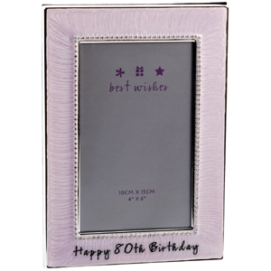 Wishes Happy 80th Birthday Photo Frame