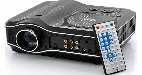 Bestcrew Multimedia LED Projector with Built-in DVD Player, USB port, TV and AV port DVD