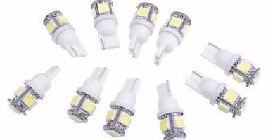 BestDealUK 10x T10 194 168 W5W 5 SMD LED White Car Side Wedge Tail Light Lamp Bulb DC 12V