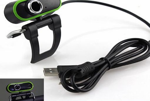 BESTIM INCUK 5MP Web Cam with MIC Microphone Green Webcam Camera USB 2.0 for PC Laptop Black